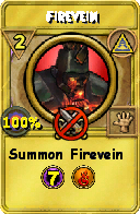 Wizard101 Myth spell card: Firevein, Spell ID 6339