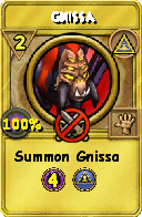 Wizard101 Myth spell card: Gnissa, Spell ID 6344