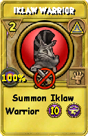 Wizard101 Myth spell card: Iklaw Warrior, Spell ID 6348