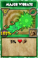 Wizard101 Life spell card: Major Vibrato, Spell ID 6353