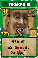 Wizard101 Life spell card: Scion of Life, Spell ID 6362