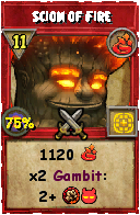 Wizard101 Fire spell card: Scion of Fire, Spell ID 6363