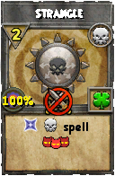 Wizard101 Death spell card: Strangle, Spell ID 6365