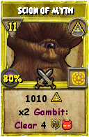 Wizard101 Myth spell card: Scion of Myth, Spell ID 6370