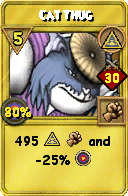 Wizard101 Myth spell card: Cat Thug, Spell ID 6372