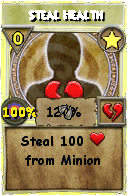 Wizard101 Star spell card: Steal Health, Spell ID 6385
