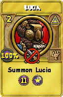 Wizard101 Myth spell card: Lucia, Spell ID 6389