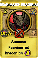 Wizard101 Myth spell card: Reanimated Draconian, Spell ID 6390