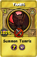 Wizard101 Myth spell card: Tamris, Spell ID 6394
