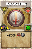 Wizard101 Balance spell card: Balance Sting, Spell ID 6398