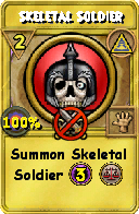 Wizard101 Myth spell card: Skeletal Soldier, Spell ID 6410