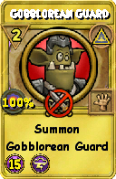 Wizard101 Myth spell card: Gobblorean Guard, Spell ID 6422