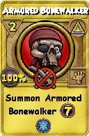 Wizard101 Myth spell card: Armored Bonewalker, Spell ID 6432