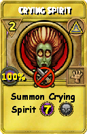 Wizard101 Myth spell card: Crying Spirit, Spell ID 6434