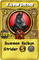 Wizard101 Myth spell card: Kaibun Strider, Spell ID 6447