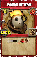 Wizard101 Fire spell card: Marsh of War, Spell ID 6477