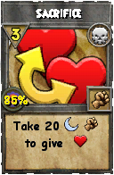 Wizard101 Death spell card: Sacrifice, Spell ID 6487
