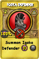 Wizard101 Myth spell card: Igoka Defender, Spell ID 6491