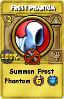 Wizard101 Myth spell card: Frost Phantom, Spell ID 6493