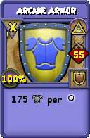 Wizard101 Myth spell card: Arcane Armor, Spell ID 6500