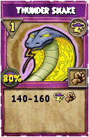 Wizard101 Storm spell card: Thunder Snake, Spell ID 6502