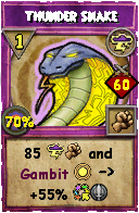Wizard101 Storm spell card: Thunder Snake, Spell ID 6503