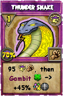 Wizard101 Storm spell card: Thunder Snake, Spell ID 6504