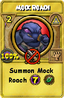 Wizard101 Myth spell card: Mock Roach, Spell ID 6512