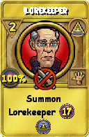 Wizard101 Myth spell card: Lorekeeper, Spell ID 6517