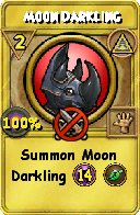 Wizard101 Myth spell card: Moon Darkling, Spell ID 6519