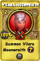 Wizard101 Myth spell card: Vilara Moonwraith, Spell ID 6534