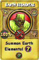 Wizard101 Myth spell card: Earth Elemental, Spell ID 6540