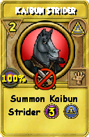 Wizard101 Myth spell card: Kaibun Strider, Spell ID 6550