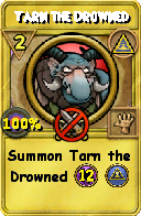 Wizard101 Myth spell card: Tarn the Drowned, Spell ID 6552
