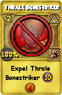 Wizard101 Myth spell card: Thrale Bonestriker, Spell ID 6558