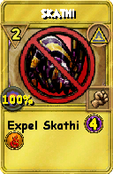 Wizard101 Myth spell card: Skathi, Spell ID 6585