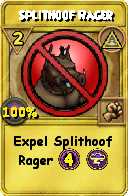 Wizard101 Myth spell card: Splithoof Rager, Spell ID 6587