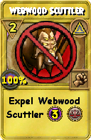 Wizard101 Myth spell card: Webwood Scuttler, Spell ID 6588