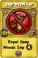 Wizard101 Myth spell card: Deep Woods Imp, Spell ID 6589