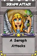 Wizard101 School 16 spell card: Seraph Attack, Spell ID 6613