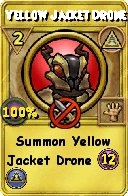 Wizard101 Myth spell card: Yellow Jacket Drone, Spell ID 6615