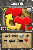 Wizard101 Death spell card: Sacrifice, Spell ID 6619