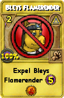 Wizard101 Myth spell card: Bleys Flamerender, Spell ID 6620