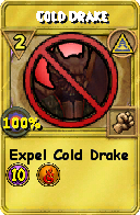 Wizard101 Myth spell card: Cold Drake, Spell ID 6625