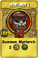 Wizard101 Myth spell card: Myriarch 2, Spell ID 6628