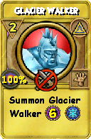 Wizard101 Myth spell card: Glacier Walker, Spell ID 6632