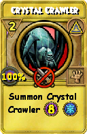 Wizard101 Myth spell card: Crystal Crawler, Spell ID 6634