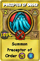 Wizard101 Myth spell card: Preceptor of Order, Spell ID 6635