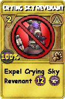 Wizard101 Myth spell card: Crying Sky Revenant, Spell ID 6639