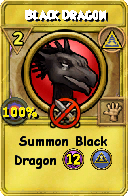 Wizard101 Myth spell card: Black Dragon, Spell ID 6641